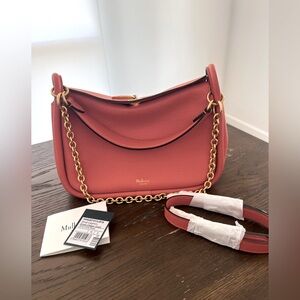Mulberry small Leighton purse in Coral Rose classic grain